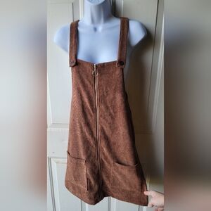 Brown Overall Dress